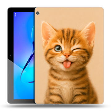 Силиконовый чехол на Huawei MediaPad M3 Lite 10 с принтом котенок
