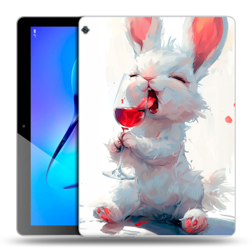 Силиконовый чехол на Huawei MediaPad M3 Lite 10 с принтом кролик зайчик
