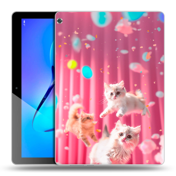 Силиконовый чехол на Huawei MediaPad M3 Lite 10 с принтом милые котики