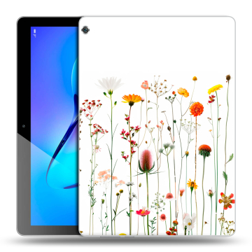 Силиконовый чехол на Huawei MediaPad M3 Lite 10 с принтом цветы
