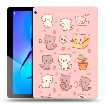Силиконовый чехол на Huawei MediaPad M3 Lite 10 с принтом Hello Kitty Хелоу Кити
