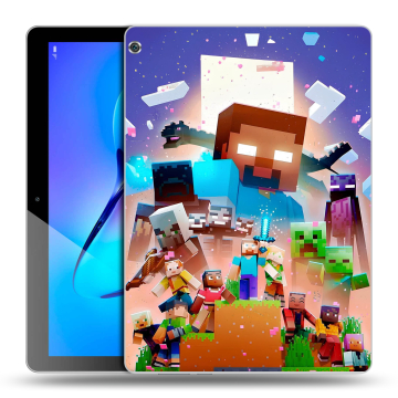 Силиконовый чехол на Huawei MediaPad M3 Lite 10 с принтом Майнкрафт Minecraft Силиконовый чехол на Huawei MediaPad M3 Lite 10 с принтом Майнкрафт Minecraft