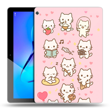 Силиконовый чехол на Huawei MediaPad M3 Lite 10 с принтом Hello Kitty Хелоу Кити