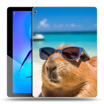 Силиконовый чехол на Huawei MediaPad M3 Lite 10 с принтом Капибара