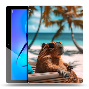 Силиконовый чехол на Huawei MediaPad M3 Lite 10 с принтом Капибара