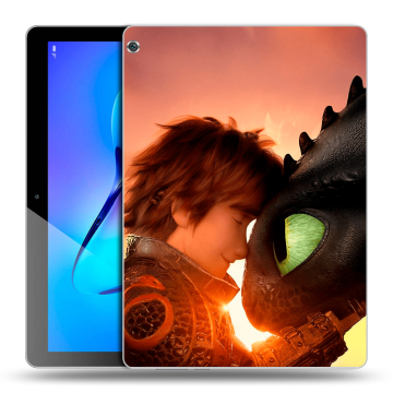 Силиконовый чехол на Huawei MediaPad M3 Lite 10 с принтом Как приручить дракона