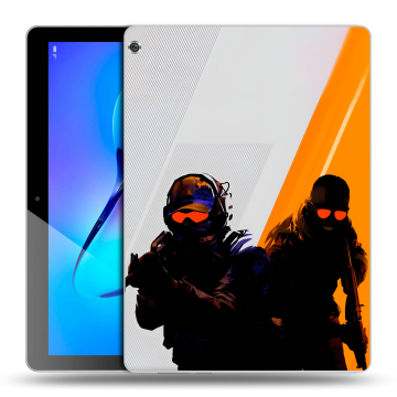 Силиконовый чехол на Huawei MediaPad M3 Lite 10 с принтом Контер страйк Counter strike