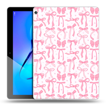 Силиконовый чехол на Huawei MediaPad M3 Lite 10 с принтом Розовые бантики