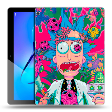 Силиконовый чехол на Huawei MediaPad M3 Lite 10 с принтом Рик и Морти Rick Morty