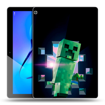 Силиконовый чехол на Huawei MediaPad M3 Lite 10 с принтом Майнкрафт Minecraft