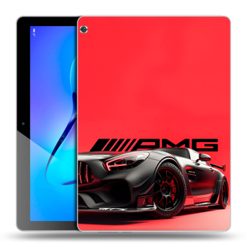 Силиконовый чехол на Huawei MediaPad M3 Lite 10 с принтом Мерседес Mercedes AMG