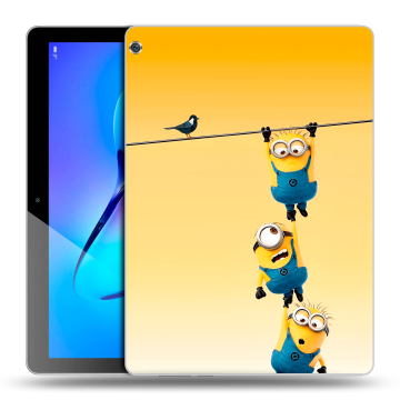 Силиконовый чехол на Huawei MediaPad M3 Lite 10 с принтом Миньоны
