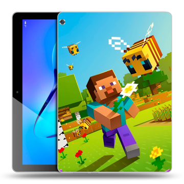 Силиконовый чехол на Huawei MediaPad M3 Lite 10 с принтом Майнкрафт Minecraft Силиконовый чехол на Huawei MediaPad M3 Lite 10 с принтом Майнкрафт Minecraft