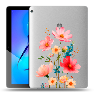 Силиконовый чехол на Huawei MediaPad M3 Lite 10 с принтом Цветы