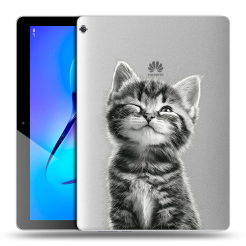 Силиконовый чехол на Huawei MediaPad M3 Lite 10 с принтом Котенок Силиконовый чехол на Huawei MediaPad M3 Lite 10 с принтом Котенок