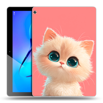 Силиконовый чехол на Huawei MediaPad M3 Lite 10 с принтом Розовый котенок