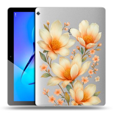 Силиконовый чехол на Huawei MediaPad M3 Lite 10 с принтом Цветы