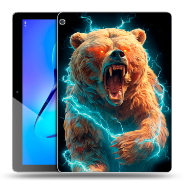 Силиконовый чехол на Huawei MediaPad M3 Lite 10 с принтом Медведь
