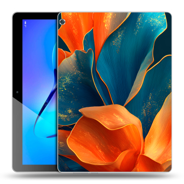 Силиконовый чехол на Huawei MediaPad M3 Lite 10 с принтом Цветы