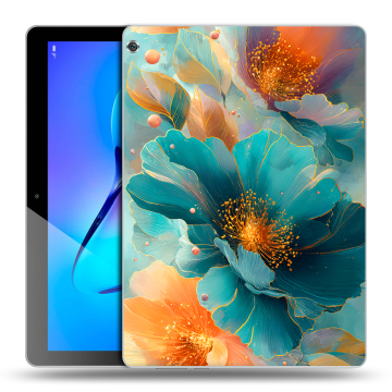 Силиконовый чехол на Huawei MediaPad M3 Lite 10 с принтом Цветы
