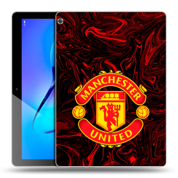 Силиконовый чехол на Huawei MediaPad M3 Lite 10 с принтом Manchester United