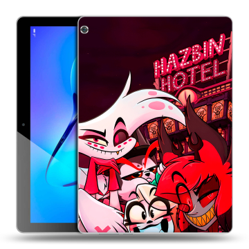 Силиконовый чехол на Huawei MediaPad M3 Lite 10 с принтом Hazbin Hotel Отель Хазбин Силиконовый чехол на Huawei MediaPad M3 Lite 10 с принтом Hazbin Hotel Отель Хазбин