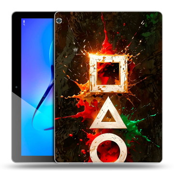 Силиконовый чехол на Huawei MediaPad M3 Lite 10 с принтом Squid Game Игра кальмара Силиконовый чехол на Huawei MediaPad M3 Lite 10 с принтом Squid Game Игра кальмара