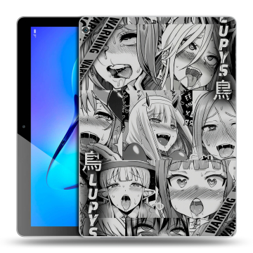 Силиконовый чехол на Huawei MediaPad M3 Lite 10 с принтом Ahegao Ахегао Аниме
