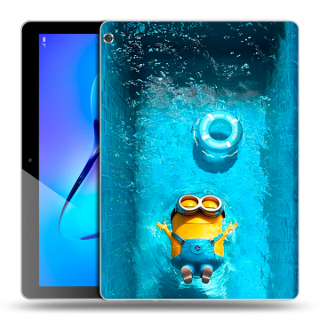 Силиконовый чехол на Huawei MediaPad M3 Lite 10 с принтом Миньоны Силиконовый чехол на Huawei MediaPad M3 Lite 10 с принтом Миньоны