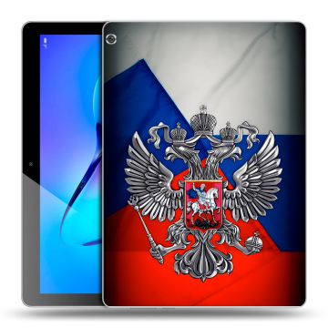 Силиконовый чехол на Huawei MediaPad M3 Lite 10 с принтом Флаг России
