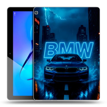 Силиконовый чехол на Huawei MediaPad M3 Lite 10 с принтом BMW БМВ