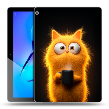 Силиконовый чехол на Huawei MediaPad M3 Lite 10 с принтом Смешной кот