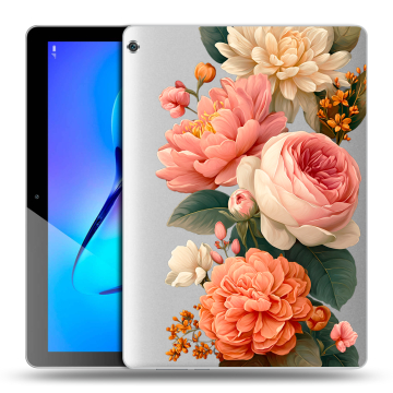 Силиконовый чехол на Huawei MediaPad M3 Lite 10 с принтом цветы