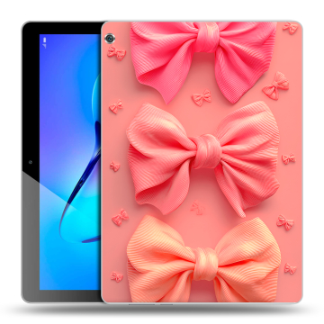 Силиконовый чехол на Huawei MediaPad M3 Lite 10 с принтом Розовые бантики Силиконовый чехол на Huawei MediaPad M3 Lite 10 с принтом Розовые бантики