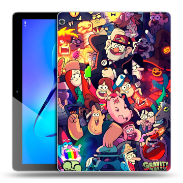 Силиконовый чехол на Huawei MediaPad M3 Lite 10 с принтом Gravity Falls Гравити Фолз