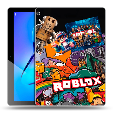 Силиконовый чехол на Huawei MediaPad M3 Lite 10 с принтом Roblox Роблокс