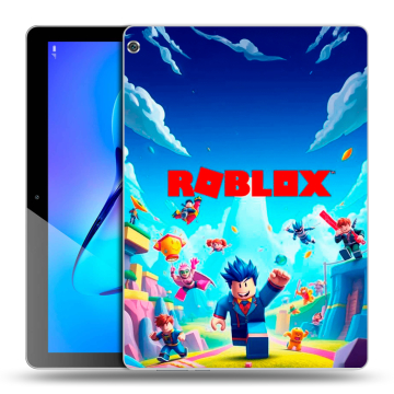 Силиконовый чехол на Huawei MediaPad M3 Lite 10 с принтом Roblox Роблокс