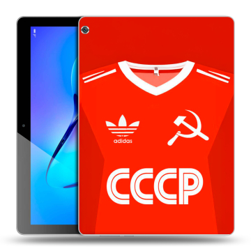 Силиконовый чехол на Huawei MediaPad M3 Lite 10 с принтом Флаг Герб СССР