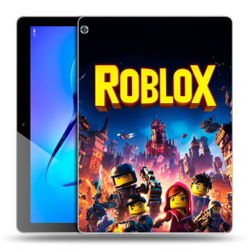 Силиконовый чехол на Huawei MediaPad M3 Lite 10 с принтом Roblox Роблокс