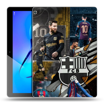 Силиконовый чехол на Huawei MediaPad M3 Lite 10 с принтом Messi Barcelona