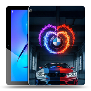 Силиконовый чехол на Huawei MediaPad M3 Lite 10 с принтом BMW БМВ