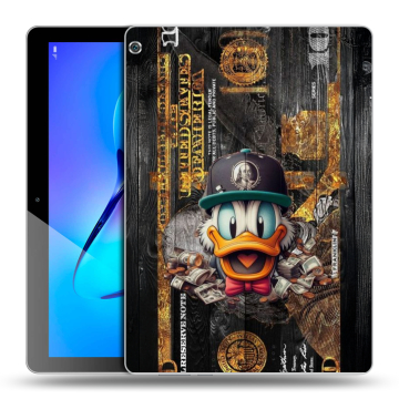 Силиконовый чехол на Huawei MediaPad M3 Lite 10 с принтом Дональд Дак Доллар