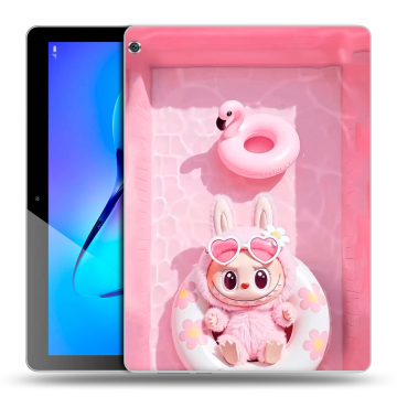 Силиконовый чехол на Huawei MediaPad M3 Lite 10 с принтом Labubu Лабубу