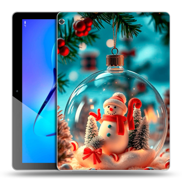 Силиконовый чехол на Huawei MediaPad M3 Lite 10 с принтом Новый год