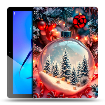 Силиконовый чехол на Huawei MediaPad M3 Lite 10 с принтом Новый год