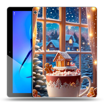 Силиконовый чехол на Huawei MediaPad M3 Lite 10 с принтом Новый год