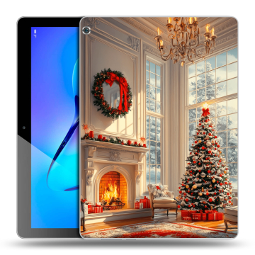 Силиконовый чехол на Huawei MediaPad M3 Lite 10 с принтом Новый год