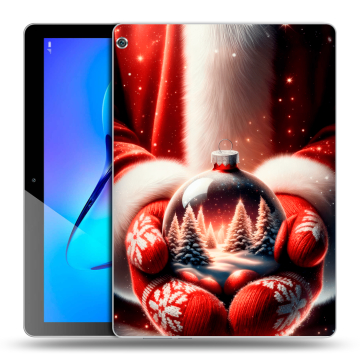 Силиконовый чехол на Huawei MediaPad M3 Lite 10 с принтом Новый год