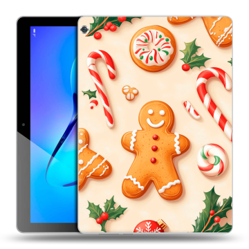 Силиконовый чехол на Huawei MediaPad M3 Lite 10 с принтом Новый год
