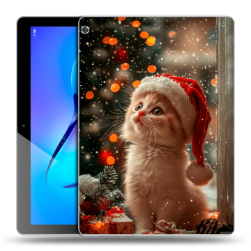 Силиконовый чехол на Huawei MediaPad M3 Lite 10 с принтом Новый год